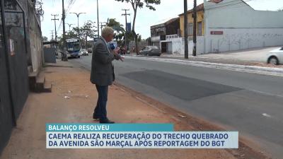 Problema de obra inacabada na Av. São Marçal é resolvido após reportagem do BG 