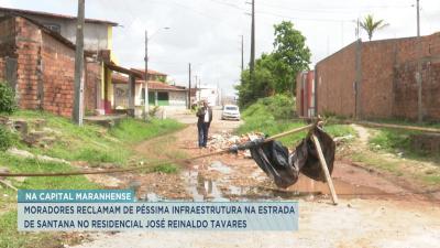 Moradores reclamam de infraestrutura na Estrada de Santana, em São Luís