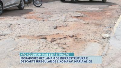 Moradores da Av. Maria Alice reclamam de infraestrutura e descarte irregular de lixo em Sl
