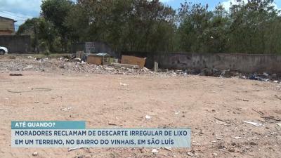 Descarte irregular de lixo no Vinhais preocupa moradores