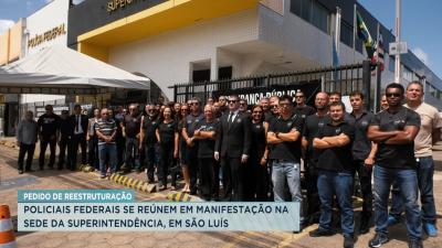 Servidores da PF se reúnem em manifestação na sede da superintendência em São Luís