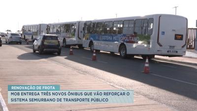 Mob entrega 3 novos ônibus para reforçar o transporte semiurbano em SL