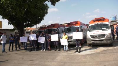 Servidores do SAMU realizam paralisação em São Luís pedindo reajuste salarial