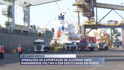 Operações de exportação de alumínio 100% maranhense voltam a ser executadas no Porto do Itaqui