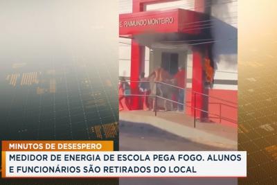 Pedreiras: medidor de energia elétrica pega fogo em escola