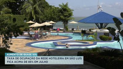 Taxa de ocupação da rede hoteleira em São Luís fica acima de 85% em julho