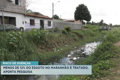 Menos de 12% do esgoto no Maranhão é tratado, aponta pesquisa