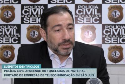 PC recupera mais de 100 toneladas de material furtado de telecomunicadoras em São Luís