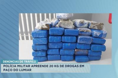 Paço do Lumiar: após denúncias, Polícia Militar apreende 20 kg de drogas