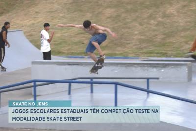 Jogos escolares estaduais têm competição teste na modalidade Skate Street