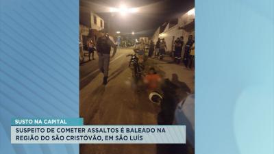 Suspeito de assalto é baleado no bairro São Cristóvão 