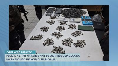 Polícia apreende 200 pinos com cocaína no São Francisco