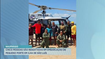 CTA resgata 5 pessoas após naufrágio em São José de Ribamar