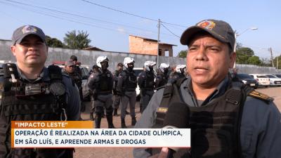 Operação apreende armas e drogas no bairro Cidade Olímpica