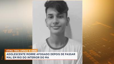 Paulino Neves: adolescente morre afogado em rio