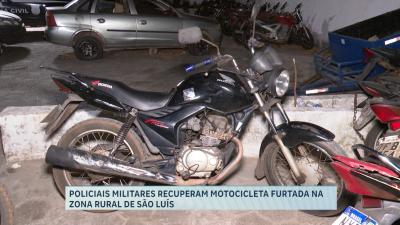 PM recupera motocicleta furtada na zona rural de São Luís