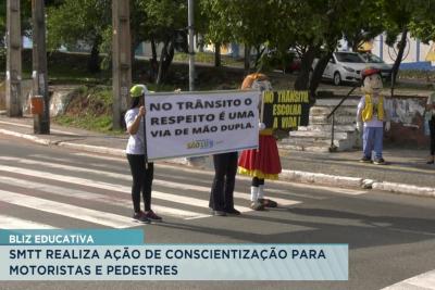 São Luís: agentes da SMTT realiza ação de conscientização para motoristas e pedestres