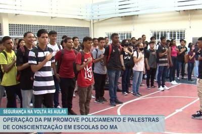 Operação da PM promove o policiamento e palestras em escolas do MA