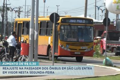 São Luís: reajuste na passagem do transporte coletivo entra em vigor nesta segunda-feira (20)