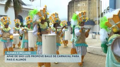 APAE de São Luís promove baile de carnaval para pais e alunos