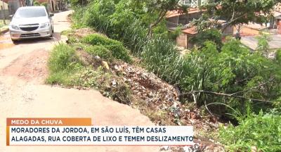 Moradores da Jordoa, em São Luís, temem deslizamento com as chuvas