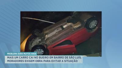Carro cai em vala no bairro Ipase de Baixo, em São Luís