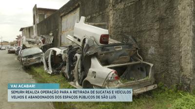 Operação conjunta retira sucatas e veículos abandonados das ruas de São Luís