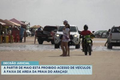 Carros serão proibidos nas praias do Meio e Araçagy a partir de maio