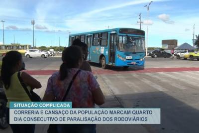 Quarto dia de greve: sem acordo, rodoviários continuam paralisação