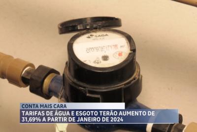 Tarifas de água e esgoto terão aumento de 31,69% a partir de janeiro de 2024