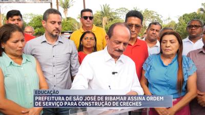 Prefeitura de São José de Ribamar assina ordem de serviço para construção de novas creches