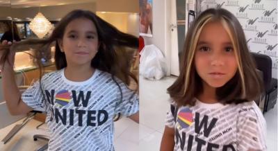 Deborah Secco é criticada por deixar filha de 7 anos pintar o cabelo  
