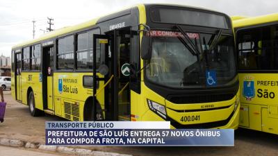 Prefeitura de São Luís entrega 57 novos ônibus para o sistema de transporte coletivo