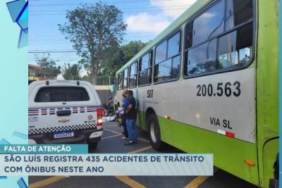 São Luís registra 435 acidentes de trânsito com ônibus neste ano, aponta SMTT