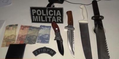 Santa Rita: polícia conduz homem armado com 4 facas em hospital