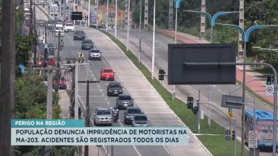 População denuncia imprudências e acidentes frequentes na MA-203