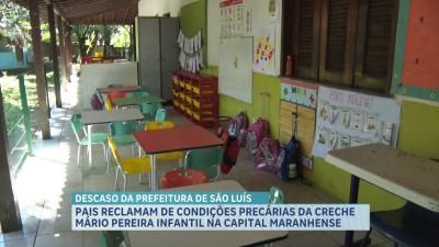Pais e responsáveis de alunos reclamam das condições de infraestrutura de escola em São Luís