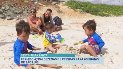 Feriado atrai dezenas de pessoas para as praias de São Luís
