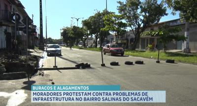 Manifestantes bloqueiam os dois sentidos da Av. dos Africanos, em SL