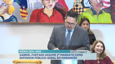 Gabriel Furtado assume 2º mandato com defensor público do Maranhão