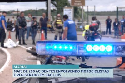 Mais de 200 acidentes envolvendo motocicletas foram registrados nas avenidas de São Luís