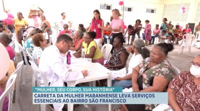 Carreta da Mulher Maranhense leva serviços essenciais para comunidades em São Luís