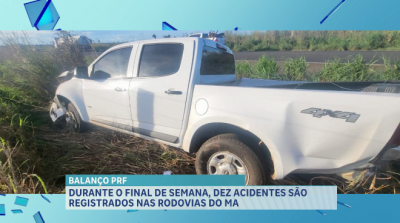 Durante o final de Semana, dez acidentes são registrados nas rodovias que cortam o Maranhão