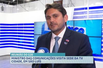 Ministro das Comunicações visita sede da TV Cidade, em São Luís