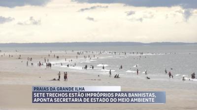 Sete trechos das praias de São Luís estão impróprios para banhistas, aponta lauda da SEMA