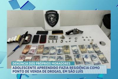 Adolescente é apreendido com drogas e arma de fogo em São Luís