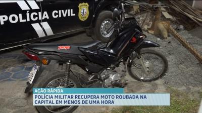 PM recupera motocicleta roubada no bairro Cidade Olímpica