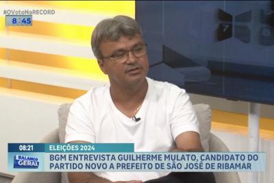 Eleições 2024: BGM entrevista candidato a prefeito de São José de Ribamar, Guilherme Mulato (Novo)