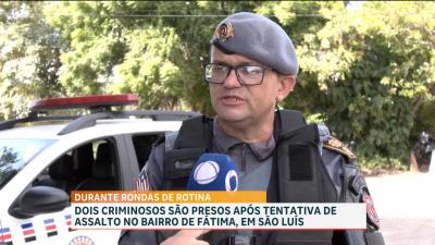 PM conduz dupla suspeita de tentativa de assalto no Bairro de Fátima