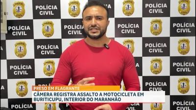 Polícia conduz suspeito de roubo de motocicleta em Buriticupu